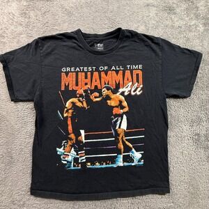 Muhammad Ali Thrilla In Manila Boxing Shirt Vs Joe Frazier Adult L Black Tee